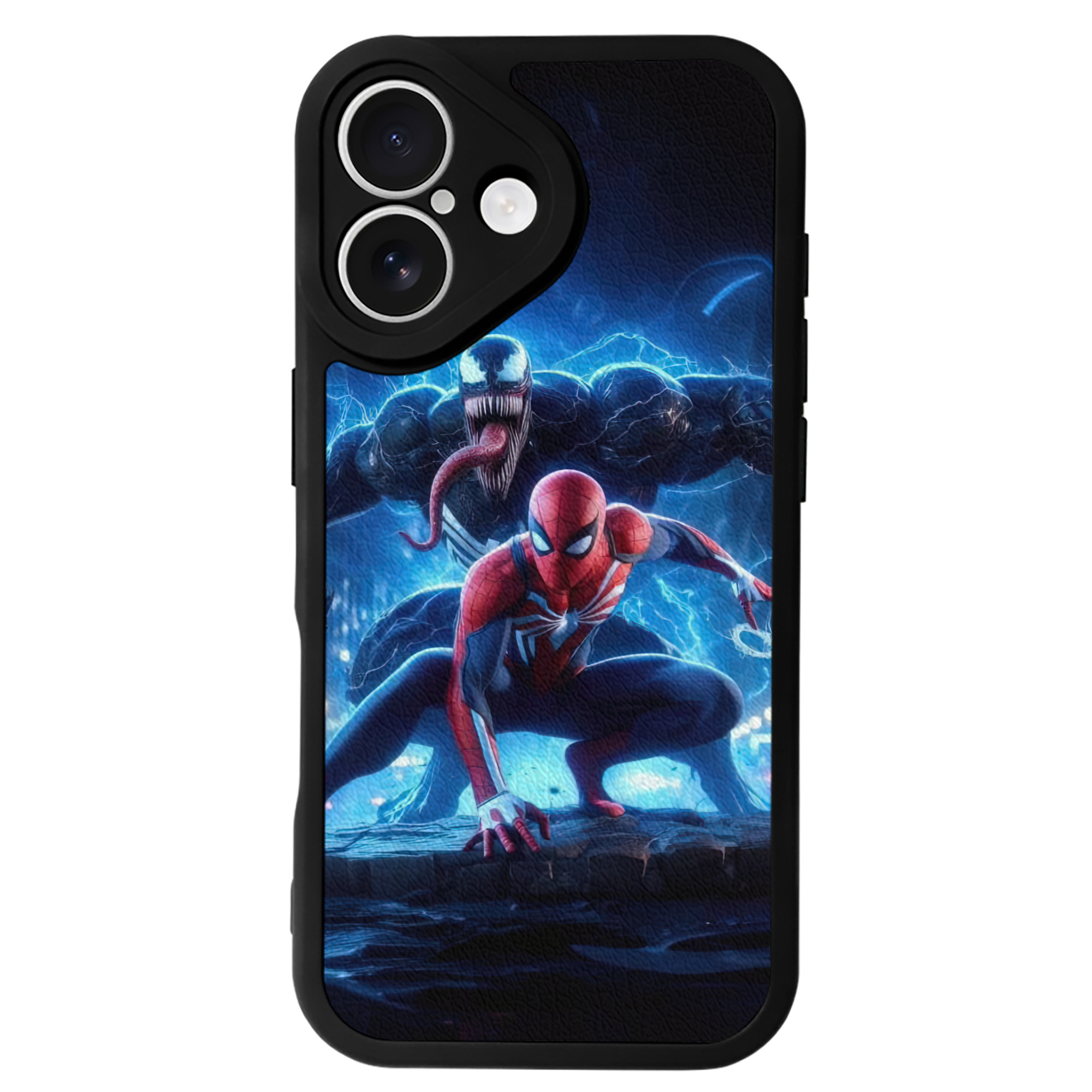 （画像用） Spider Man スパイダーマン 【iPhone 16シリーズ対応】シリコンスマホケース（レザー調） 材質：シリコン